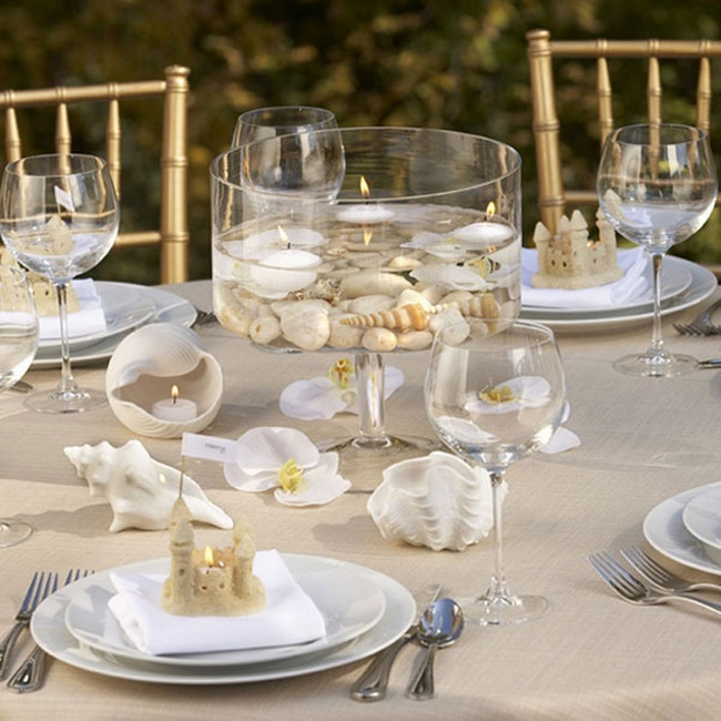 All White Beach Party Ideas
 Sea inspired table setting and ideas for your beach themed