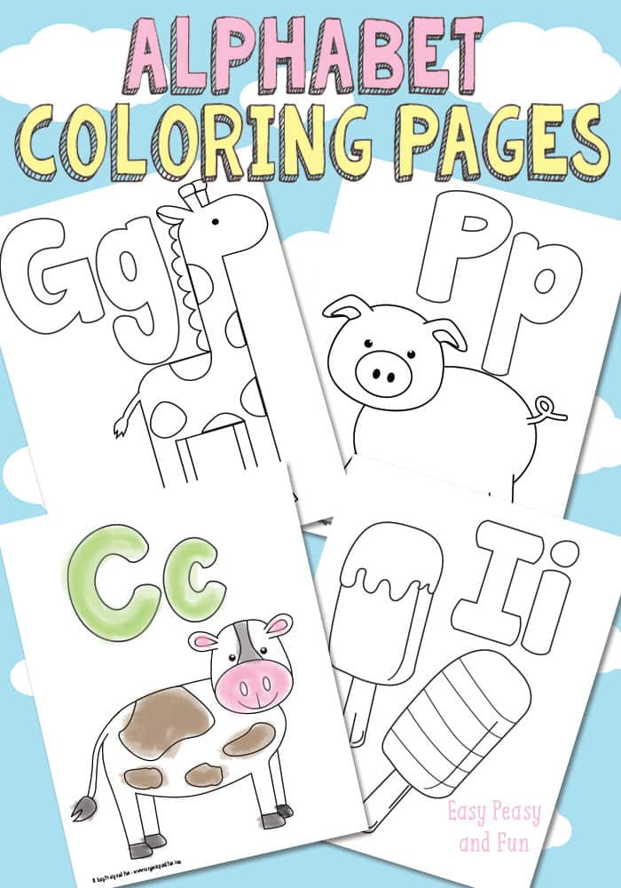 Alphabet Coloring Book Printable
 Free Printable Alphabet Coloring Pages Easy Peasy and Fun