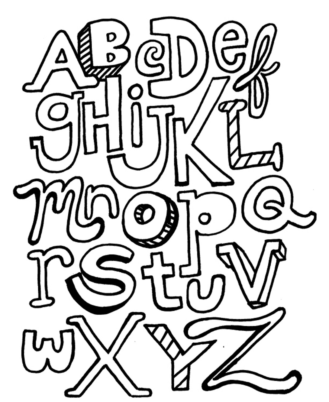 Alphabet Coloring Book Printable
 Free Printable Abc Coloring Pages For Kids