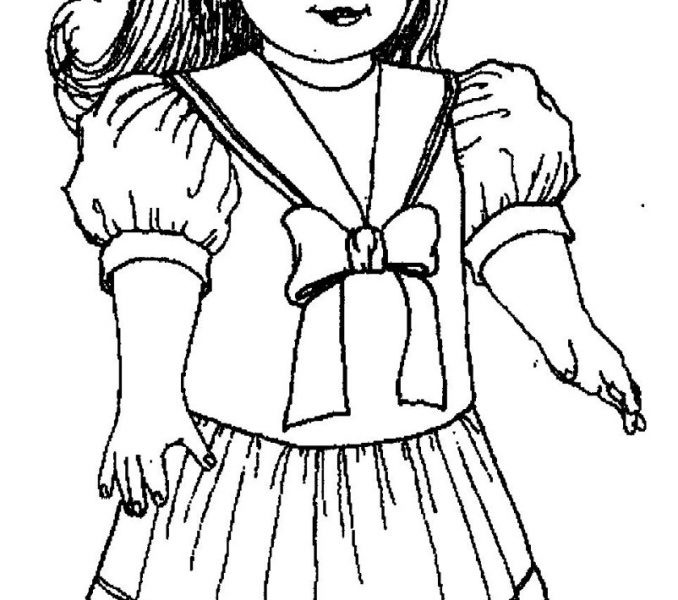 American Girl Coloring Pages Samantha
 American Girl Doll Drawing at GetDrawings