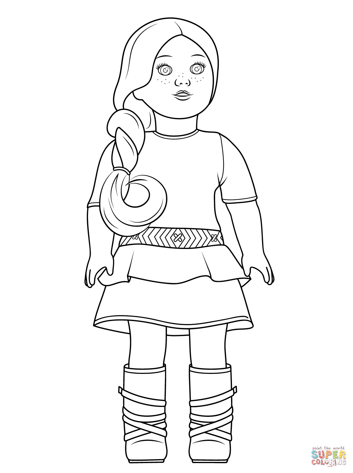 American Girl Coloring Pages To Print
 American Girl Saige coloring page