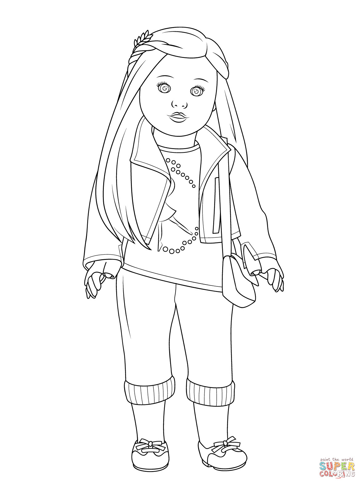 American Girl Coloring Sheet
 American Girl Isabelle Doll coloring page