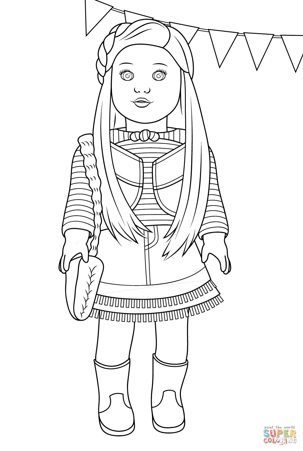 American Girl Coloring Sheet
 American Girl Mckenna coloring page