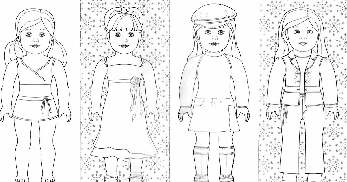 American Girl Coloring Sheet
 Bonggamom Finds And More American Girl coloring pages