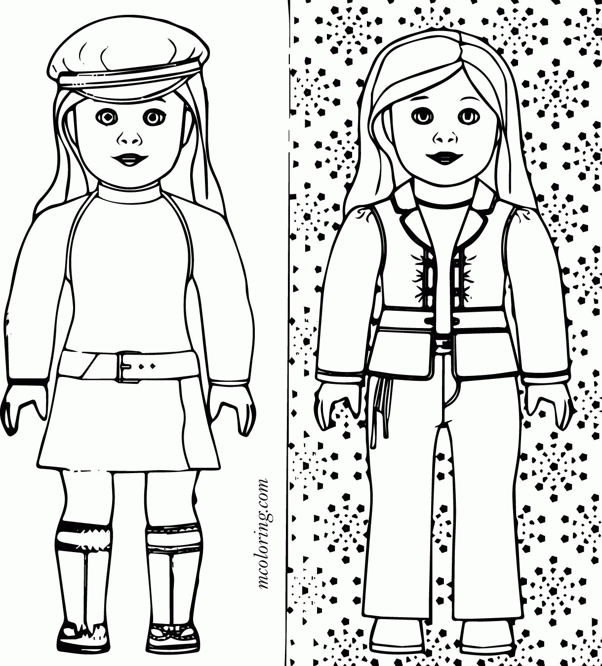 American Girl Doll Isabelle Coloring Pages
 Girl Holding Doll Coloring Pages AZ Coloring Pages