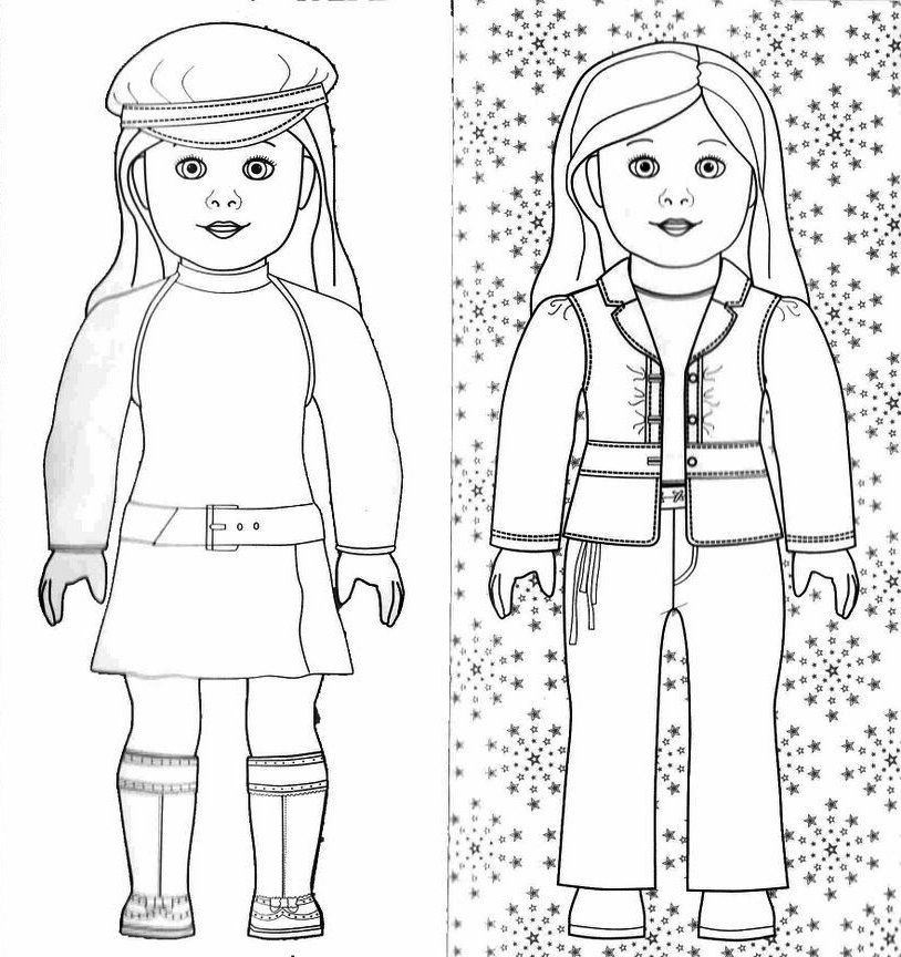 American Girl Dolls Coloring Pages
 Free Printable American Girl Doll Coloring Pages American