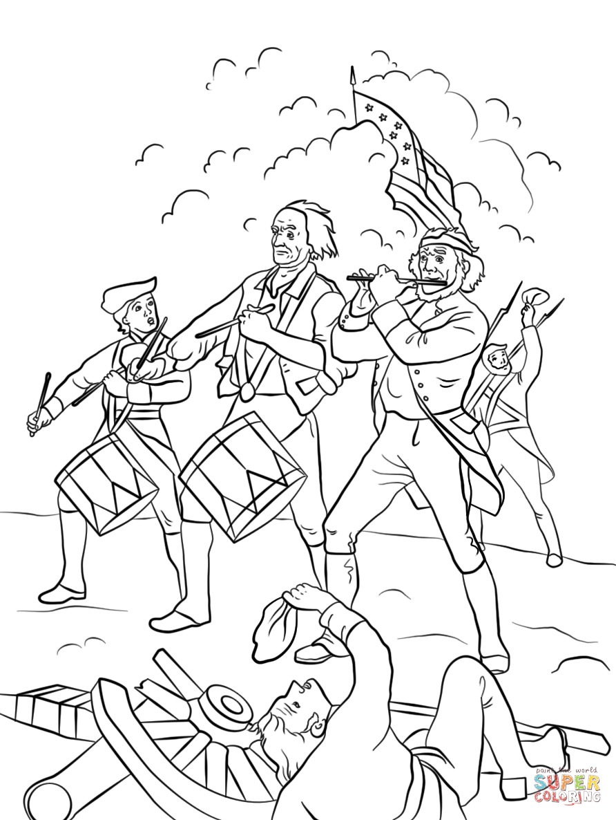 American Revolution Coloring Pages
 Yankee Doodle coloring page