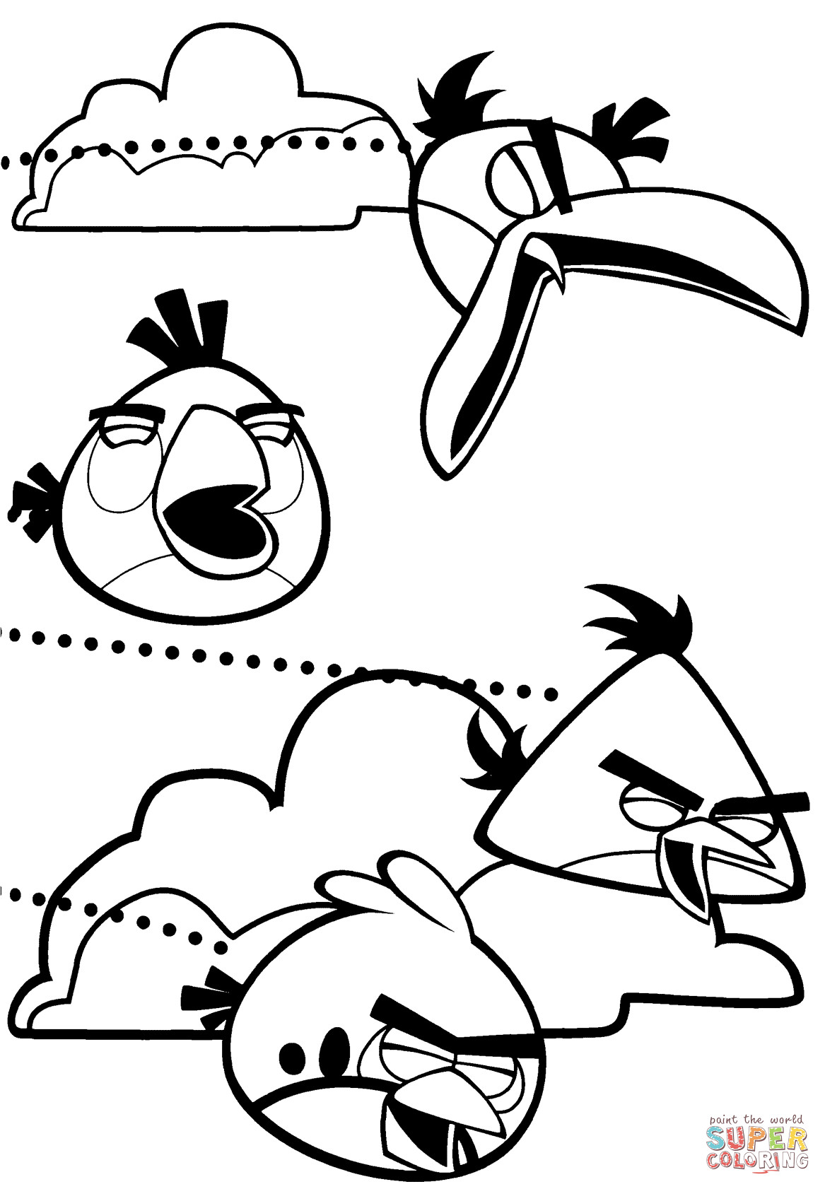 Angry Birds Coloring Pages
 Angry Birds Attack coloring page