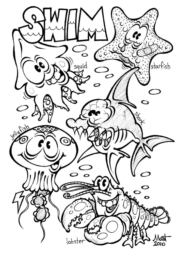 Animals Coloring Pages To Print
 Free Printable Ocean Coloring Pages For Kids