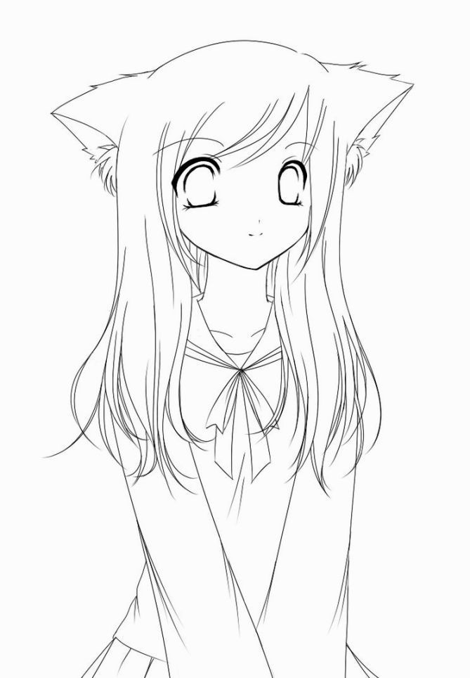 Animated Girl Coloring Pages
 Anime Coloring Pages Coloring Pages