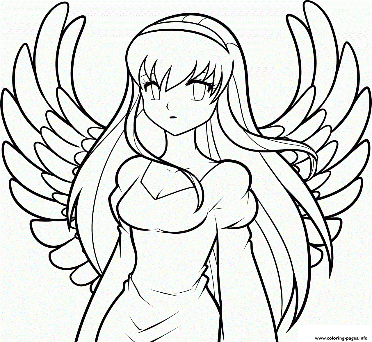 Anime Angel Girl Coloring Pages
 Easy Drawings To Draw Anime Angel Girl Coloring Pages