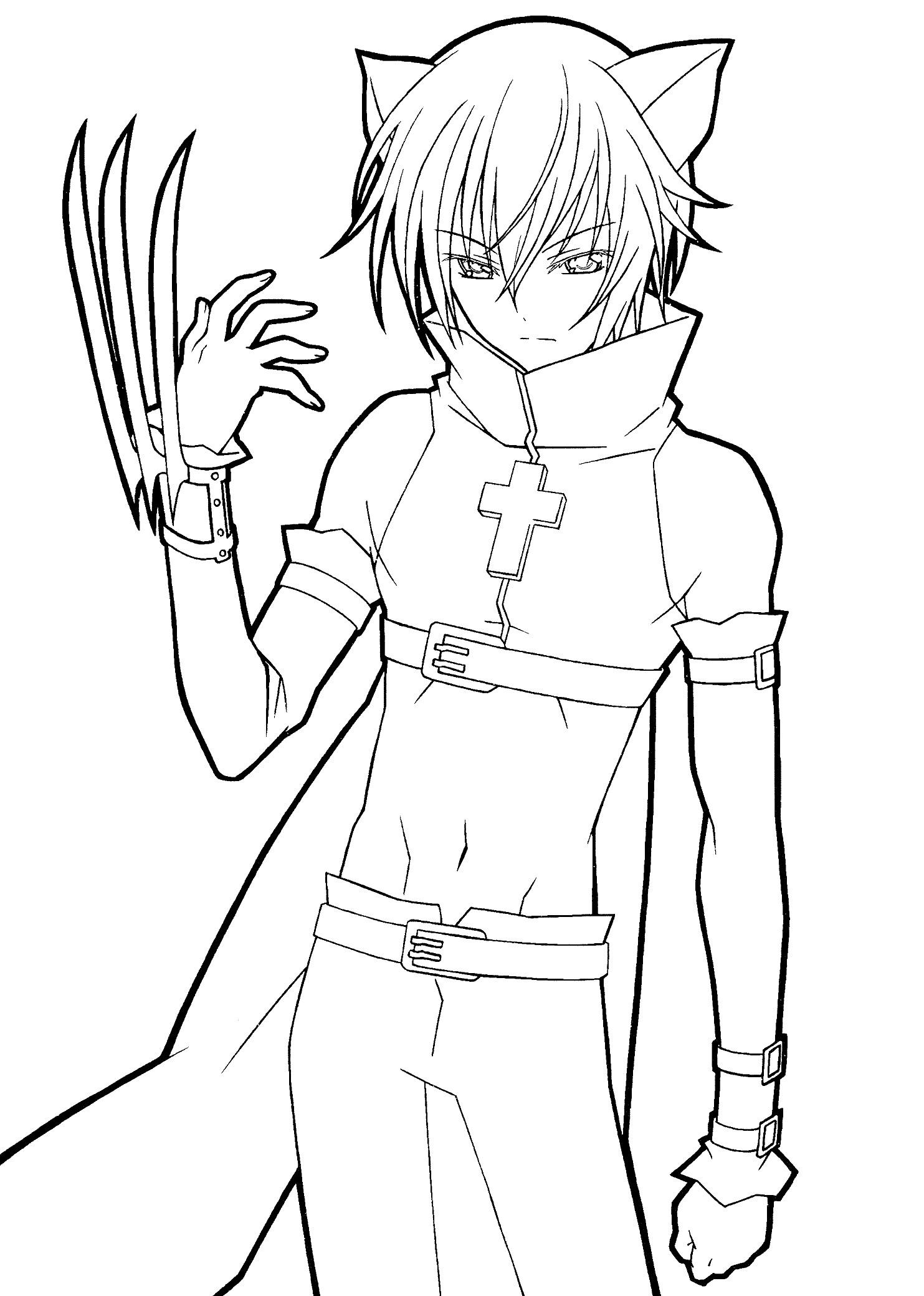 Anime Boys Coloring Pages Easy
 Free Printable Anime Coloring Pages Coloring Home
