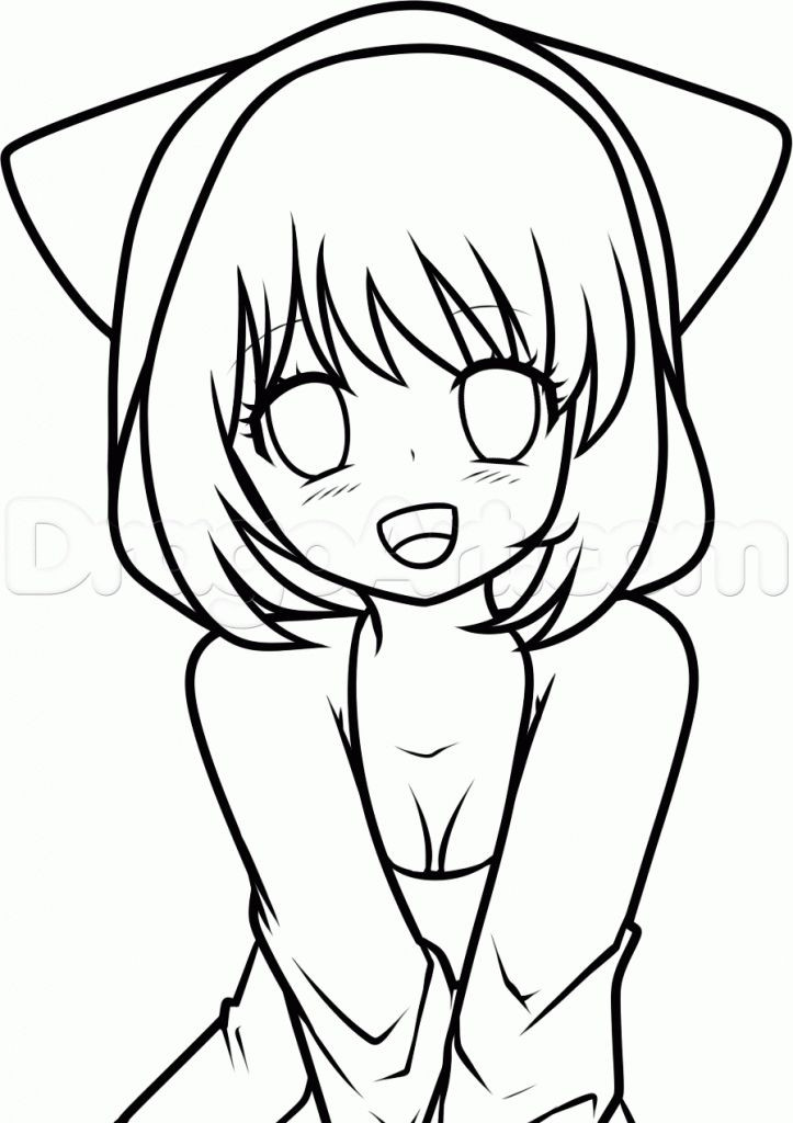 Anime Boys Coloring Pages Easy
 Steps To Draw Easy People How To Draw A Simple Anime Girl