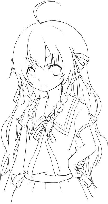 Anime Cat Girl Coloring Pages
 Cat Anime Girl Coloring Pages To Print