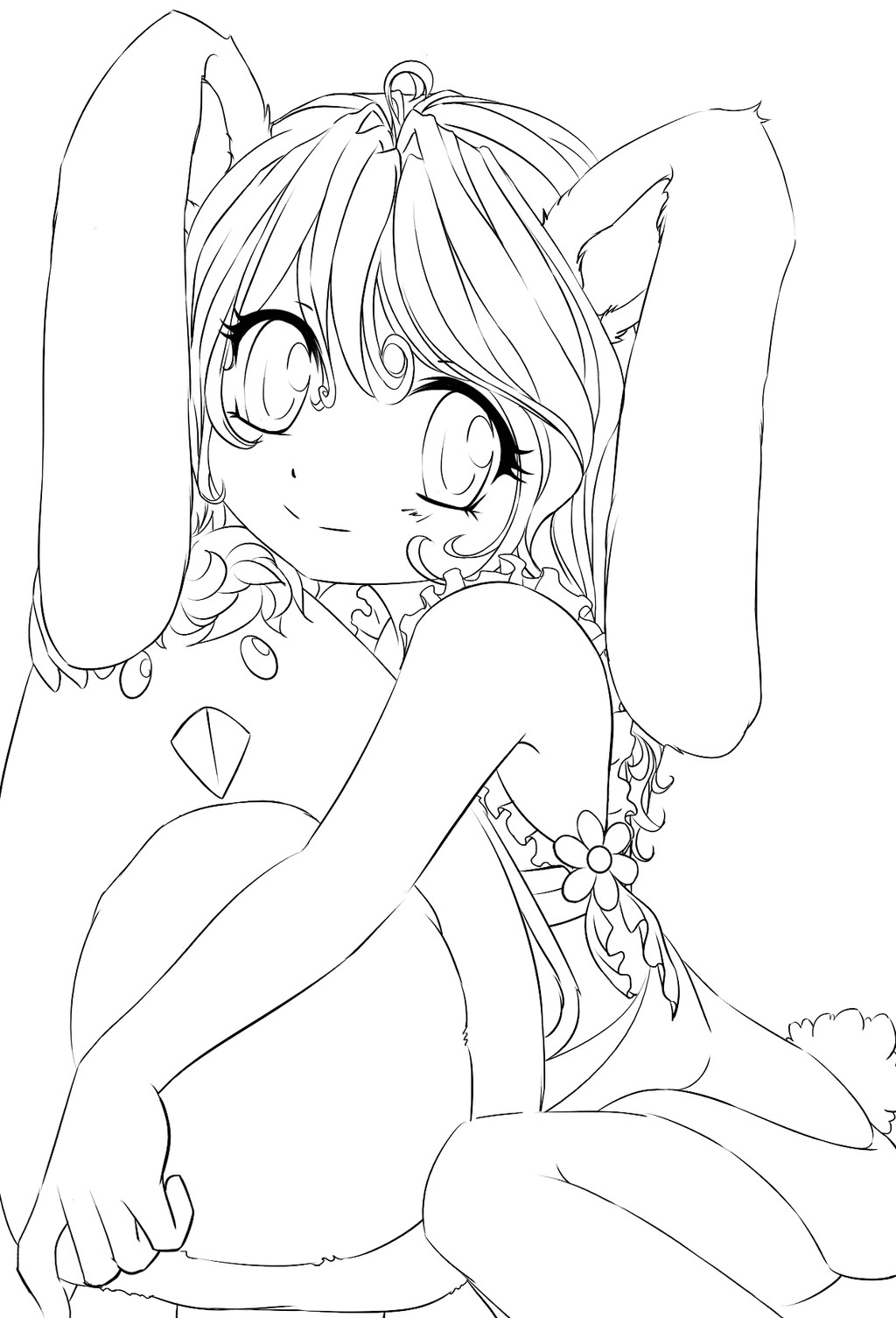 Anime Cat Girl Coloring Pages
 Anime Cat Girl Coloring Pages Coloring Home