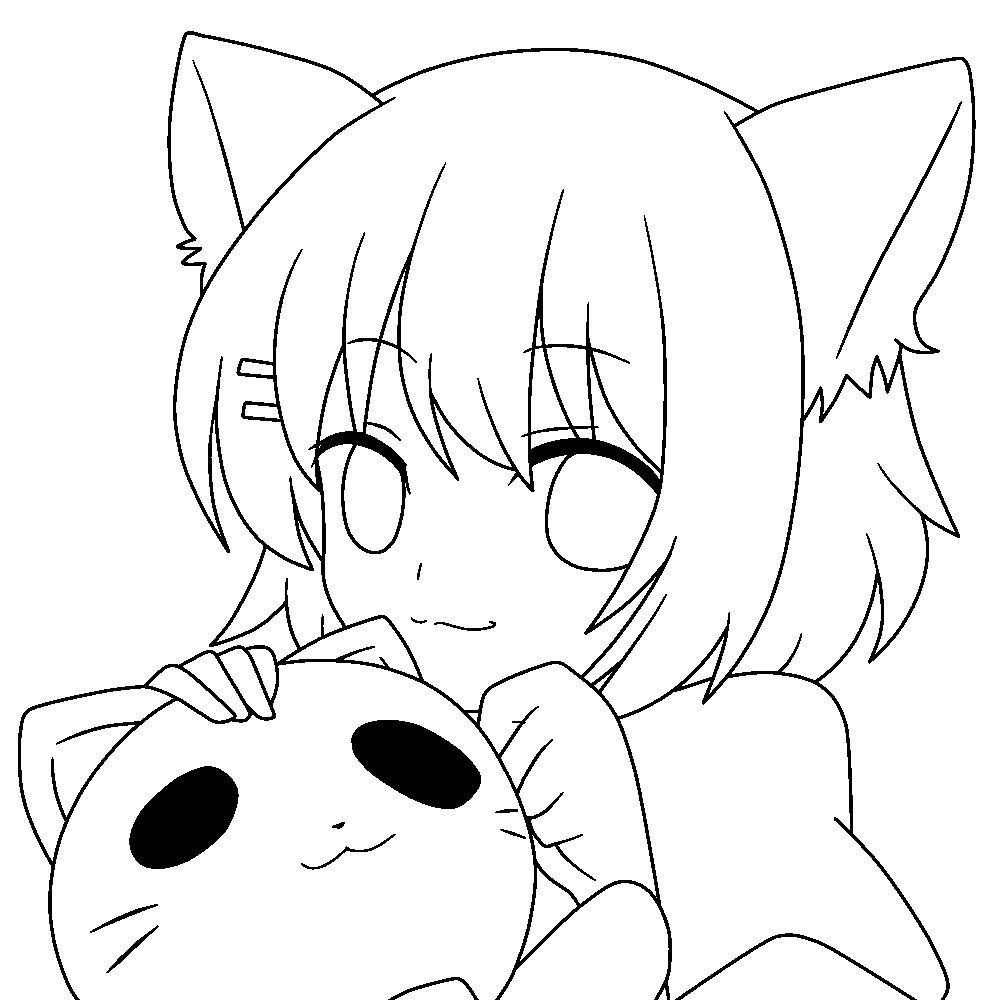 Anime Cat Girl Coloring Pages
 "13 of Anime Neko Coloring Pages Anime Neko Cat