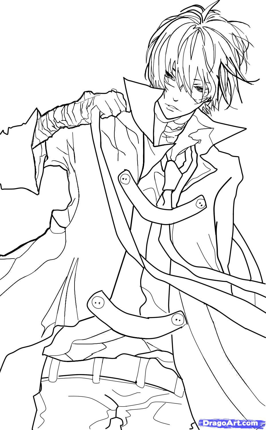 Anime Coloring Pages Boy And Girl
 How to Sketch an Anime Boy Step by Step Anime People