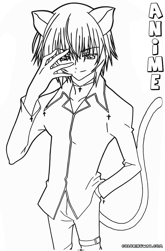 Anime Coloring Pages Boy And Girl
 Anime boy coloring pages