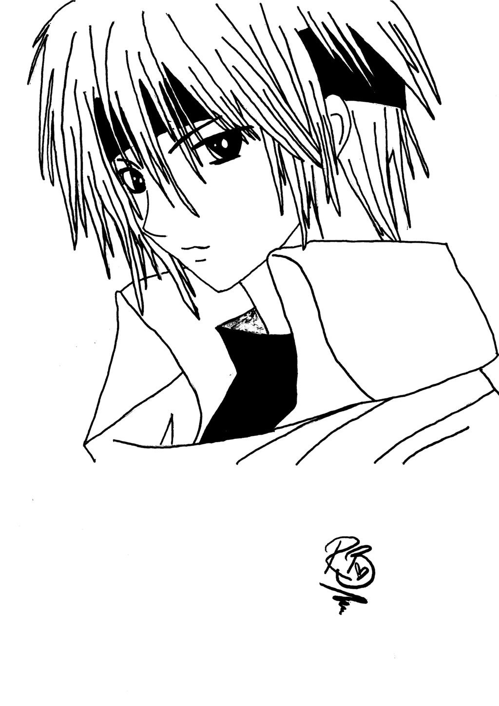 Anime Coloring Pages Boys
 Anime boy by RosieBucky on DeviantArt