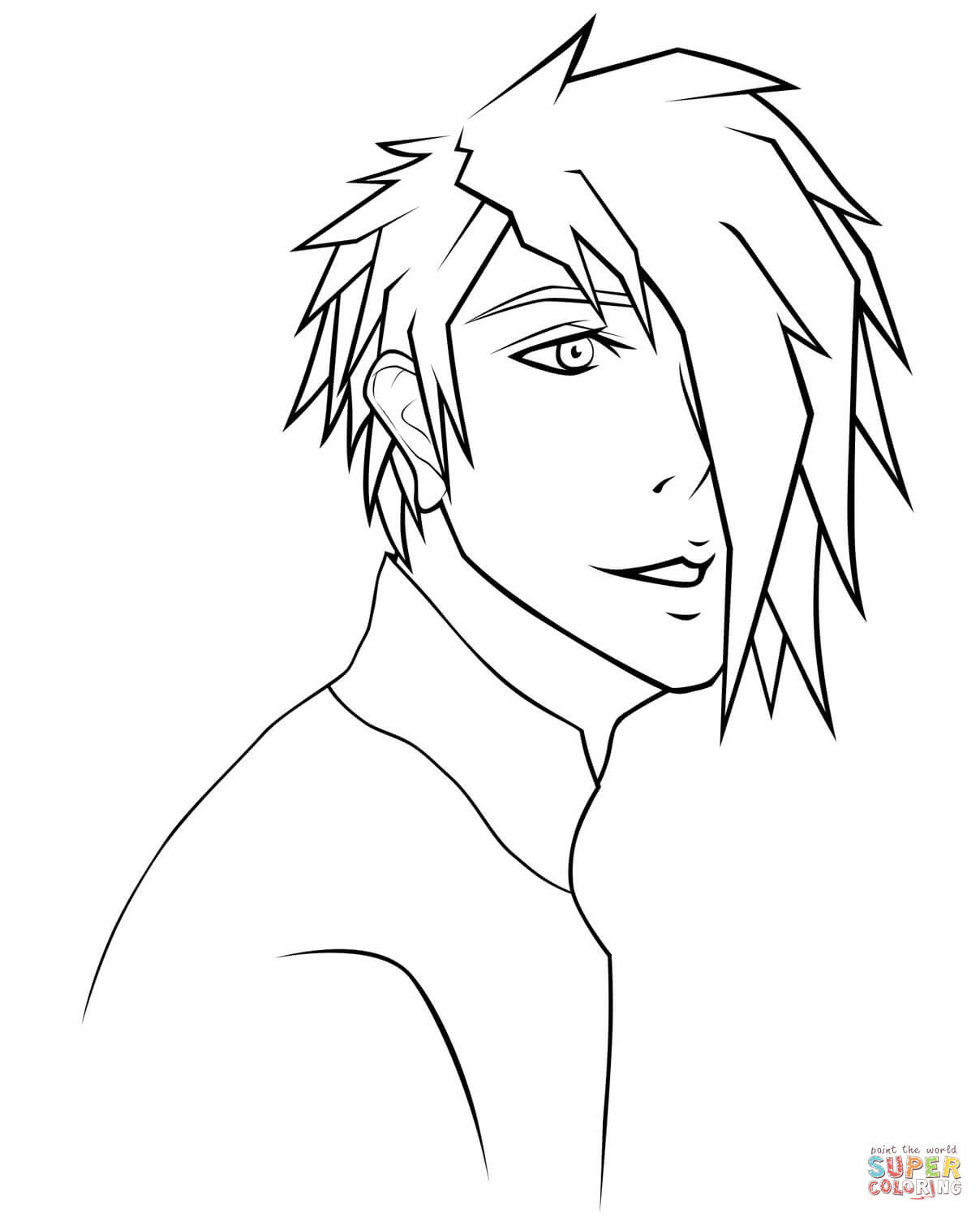 Anime Coloring Pages Boys
 Rj Anime Boy Portrait by Sugarcoated lipops coloring