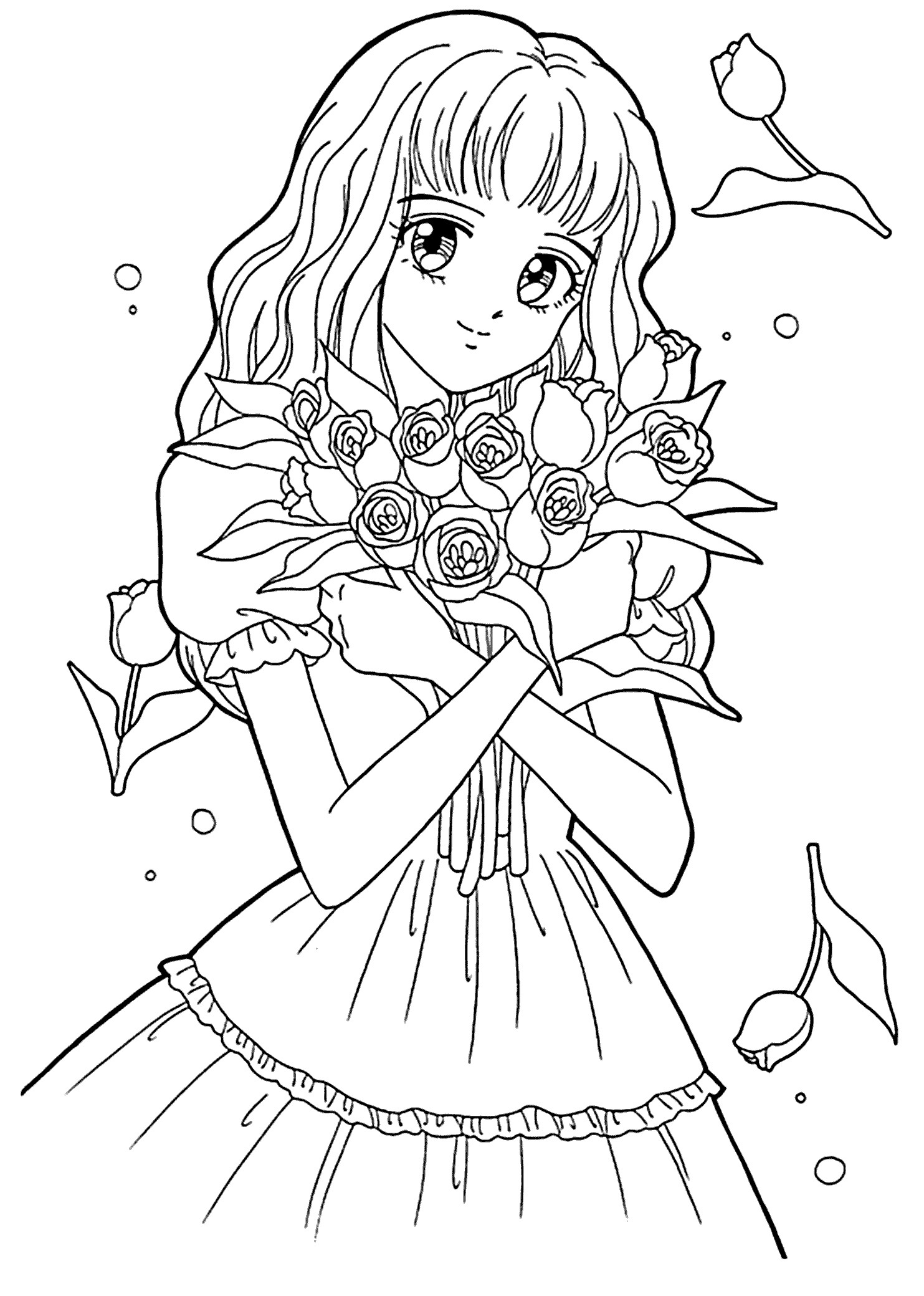 Anime Girl And Boy Coloring Pages
 Meiko from Marmalade boy coloring pages for kids