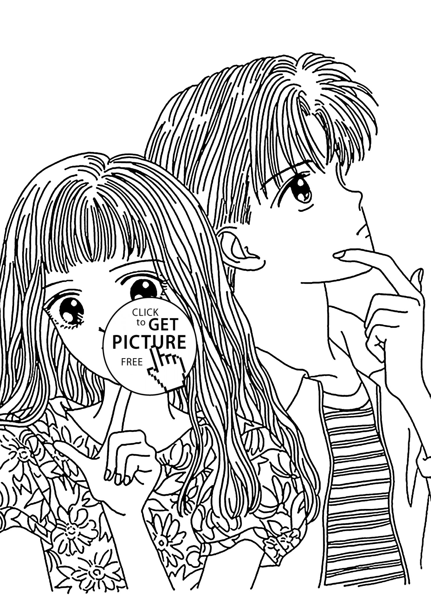 Anime Girl And Boy Coloring Pages
 Marmalade boy coloring pages for kids printable free