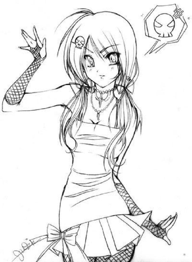 Anime Girl Coloring Pages
 anime girl warrior coloring pages