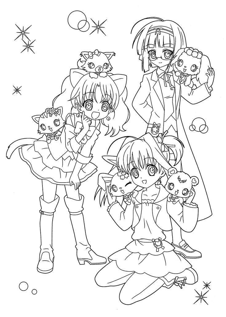 Anime Girl Coloring Pages To Print
 Manga Jewelpet coloring pages for kids printable free