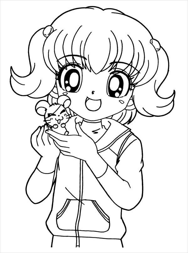 Anime Girl Coloring Pages To Print
 8 Anime Girl Coloring Pages PDF JPG AI Illustrator