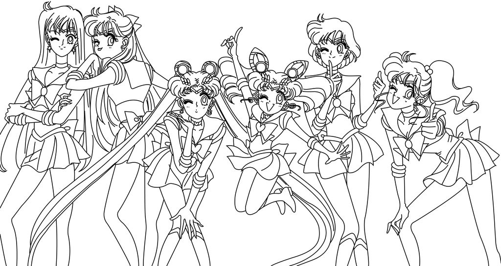 Anime Group Of Boys Coloring Pages
 Inners Colouring Blank by sailor jade iris on DeviantArt