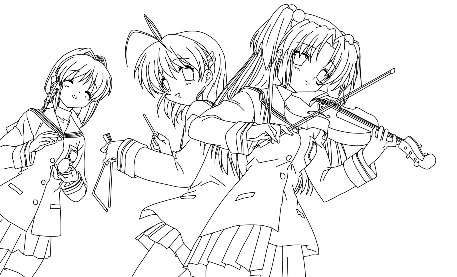 Anime Group Of Boys Coloring Pages
 Manga Clannad HD
