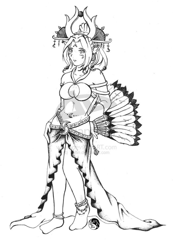 Anime Warrior Girl Coloring Pages
 Anime Female Drawing at GetDrawings