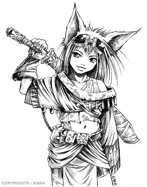 Anime Warrior Girl Coloring Pages
 Female Warrior coloring Download Female Warrior coloring