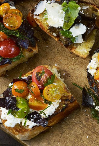 Appetizer Ideas For Dinner Party
 Grilled Bread with Ricotta and Tomatoes Recipe