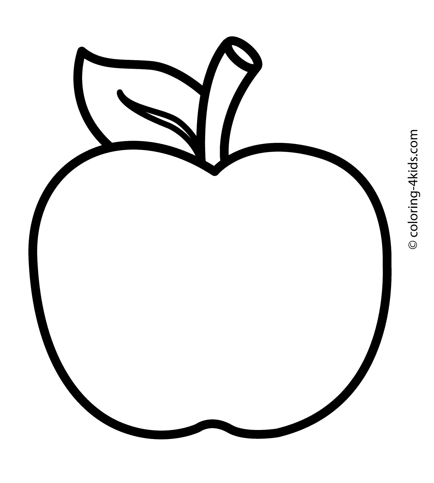 Apple Printable Coloring Pages
 Apple Fruits coloring pages nice for kids printable free
