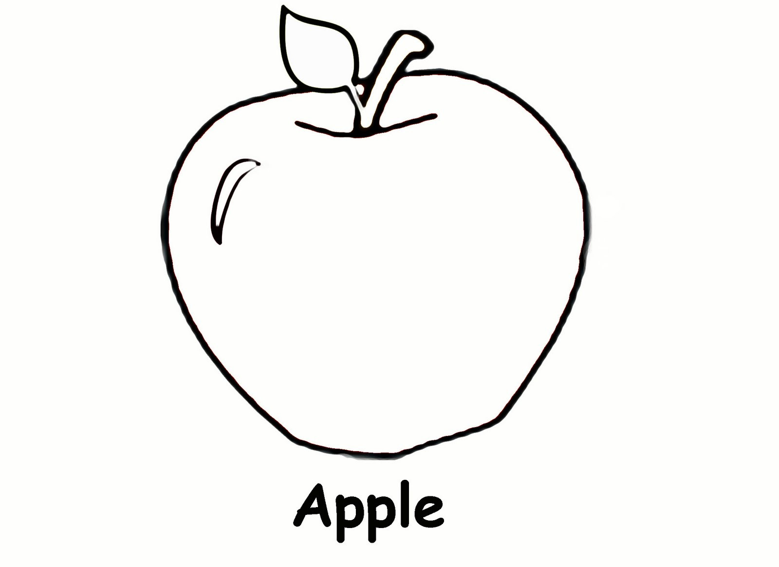 Apple Printable Coloring Pages
 Sidther Free printable preschool level coloring pages