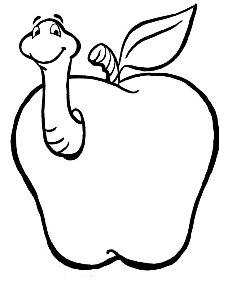 Apple Printable Coloring Pages
 Best 25 Apple coloring pages ideas on Pinterest