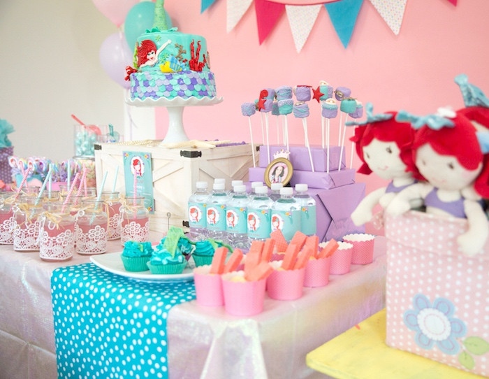 Ariel Little Mermaid Birthday Party Ideas
 Kara s Party Ideas The Little Mermaid Birthday Party