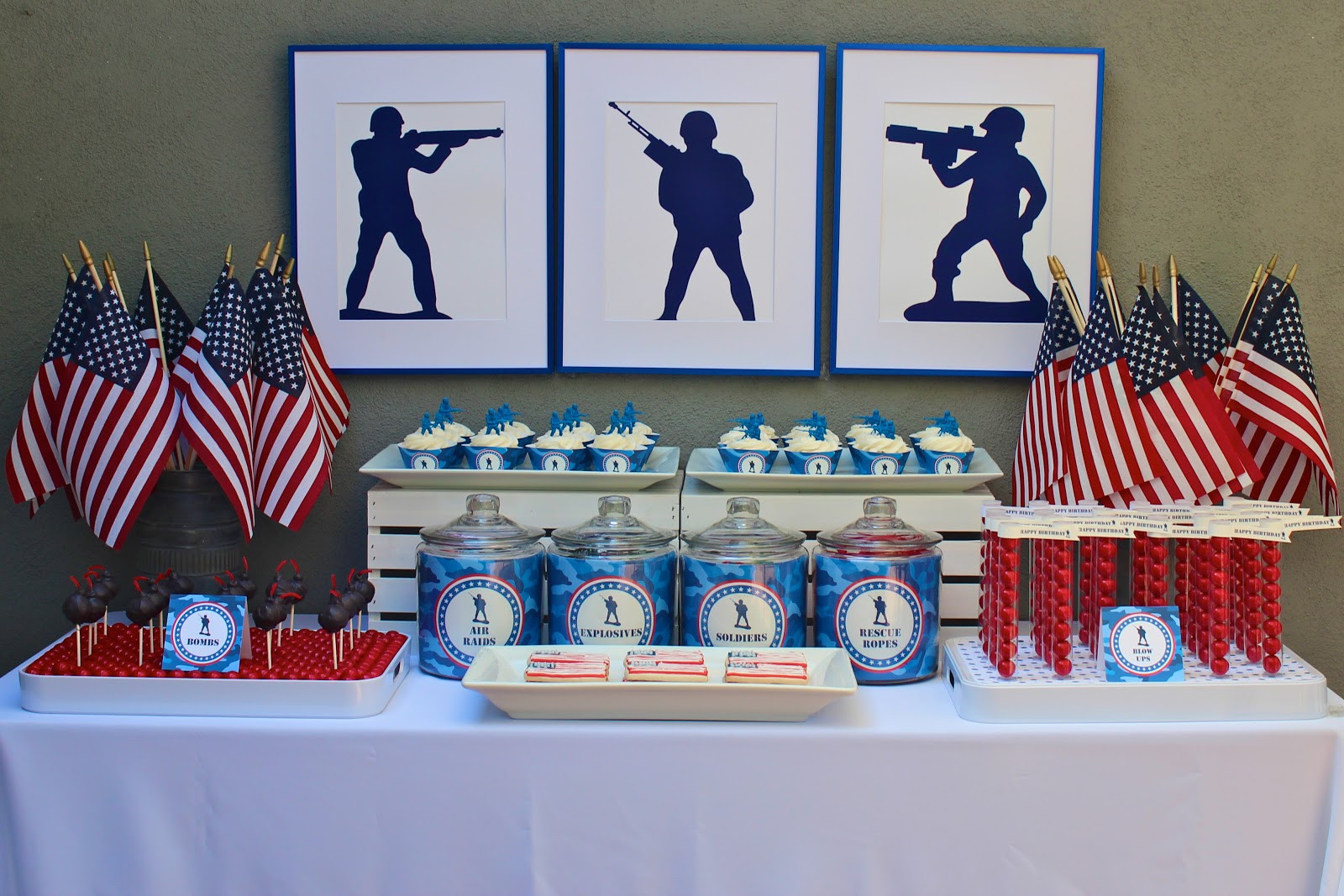 Army Retirement Party Ideas
 Military Party in Bloom Bloom Designs