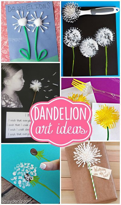 Art &amp; Craft Ideas For Adults
 Pretty Dandelion Art & Craft Ideas for Kids and Adults