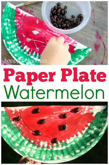 Art And Craft Ideas For Toddlers
 Paper Plate Watermelon Craft Happy Hooligans
