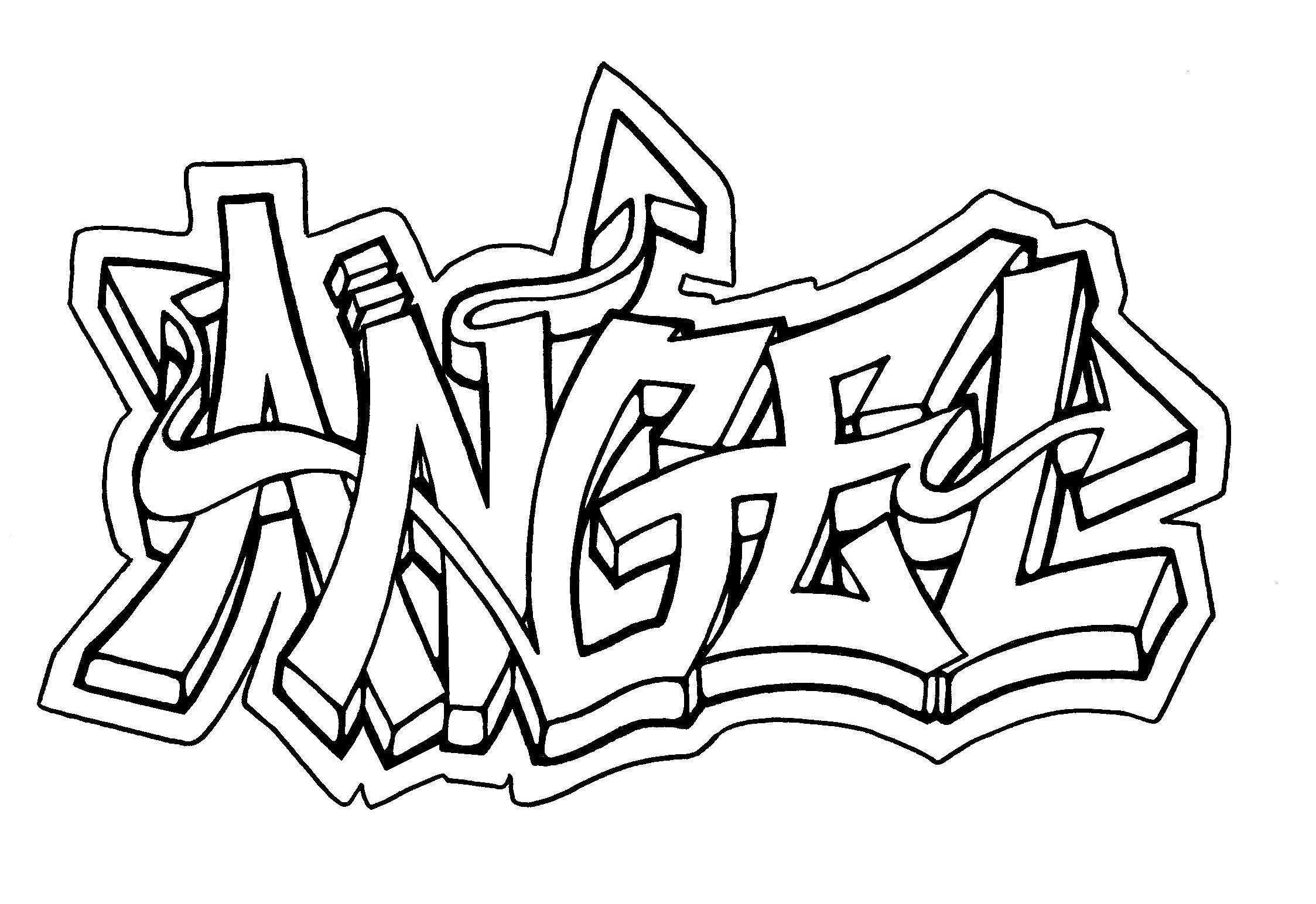 Art Design Coloring Sheets Boys Names
 Cool Graffiti Coloring Pages Coloring Home