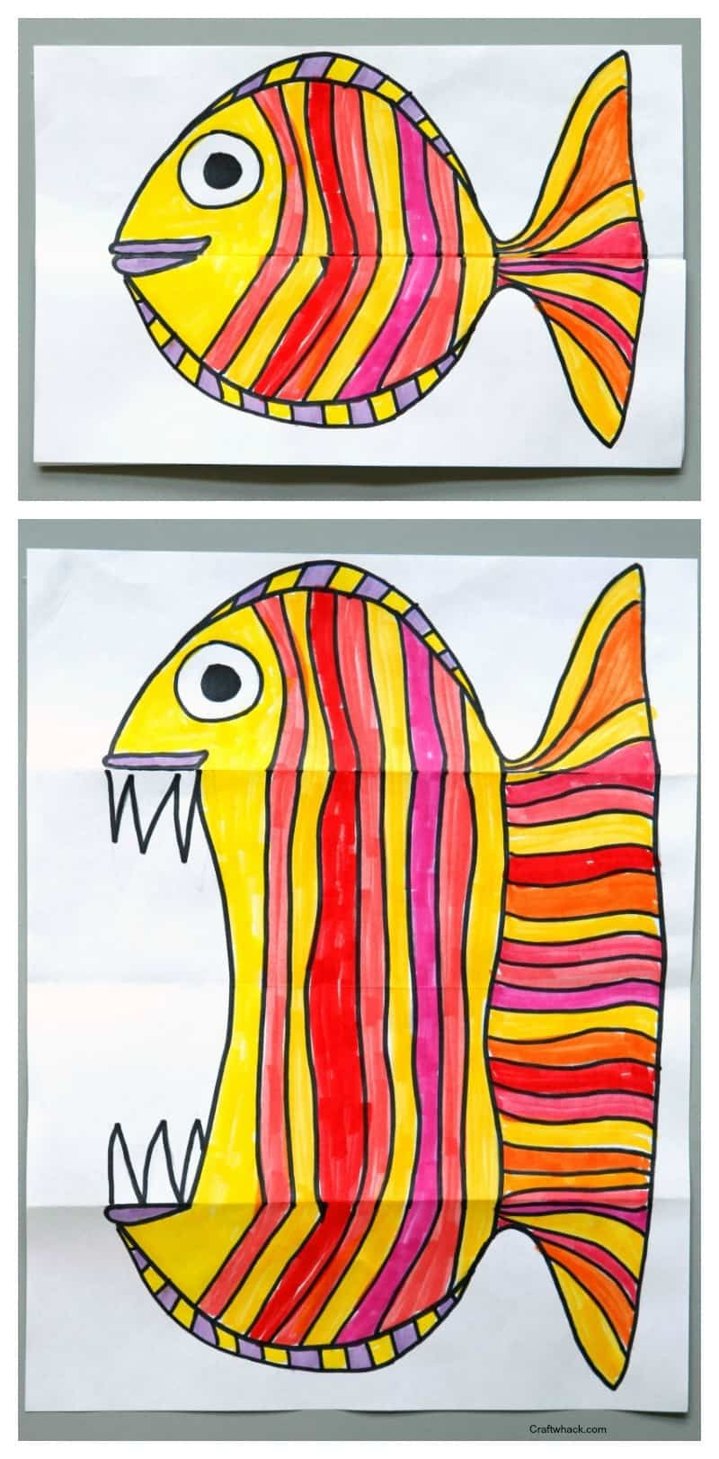 Art Project For Kids
 Surprise Ferocious Beings Paper Project · Craftwhack