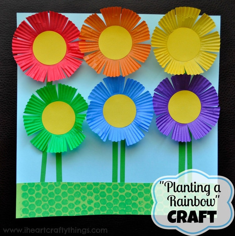 Arts And Craft Ideas For Preschoolers
 Planting a Rainbow Flower Craft