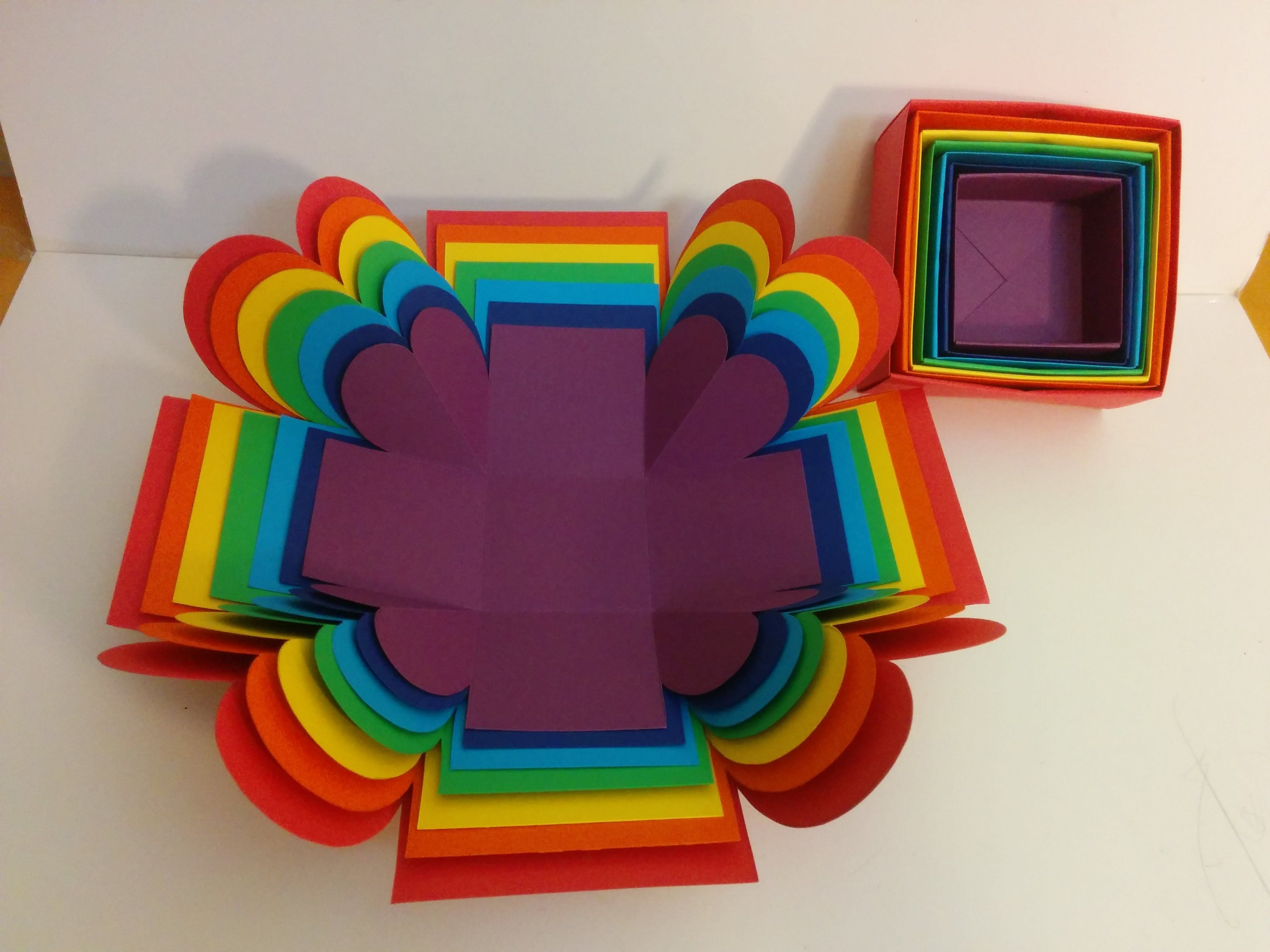 Arts And Crafts Gift Ideas
 Art and Craft How to make Surprise Explosion Box Rainbow