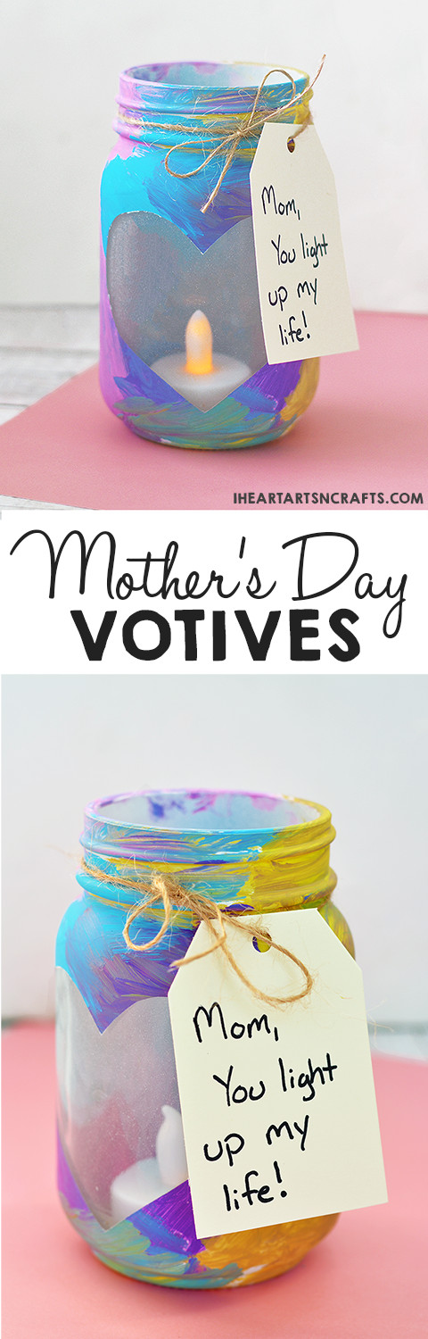 Arts And Crafts Mothers Day Gift Ideas
 Mother s Day Mason Jar Votives