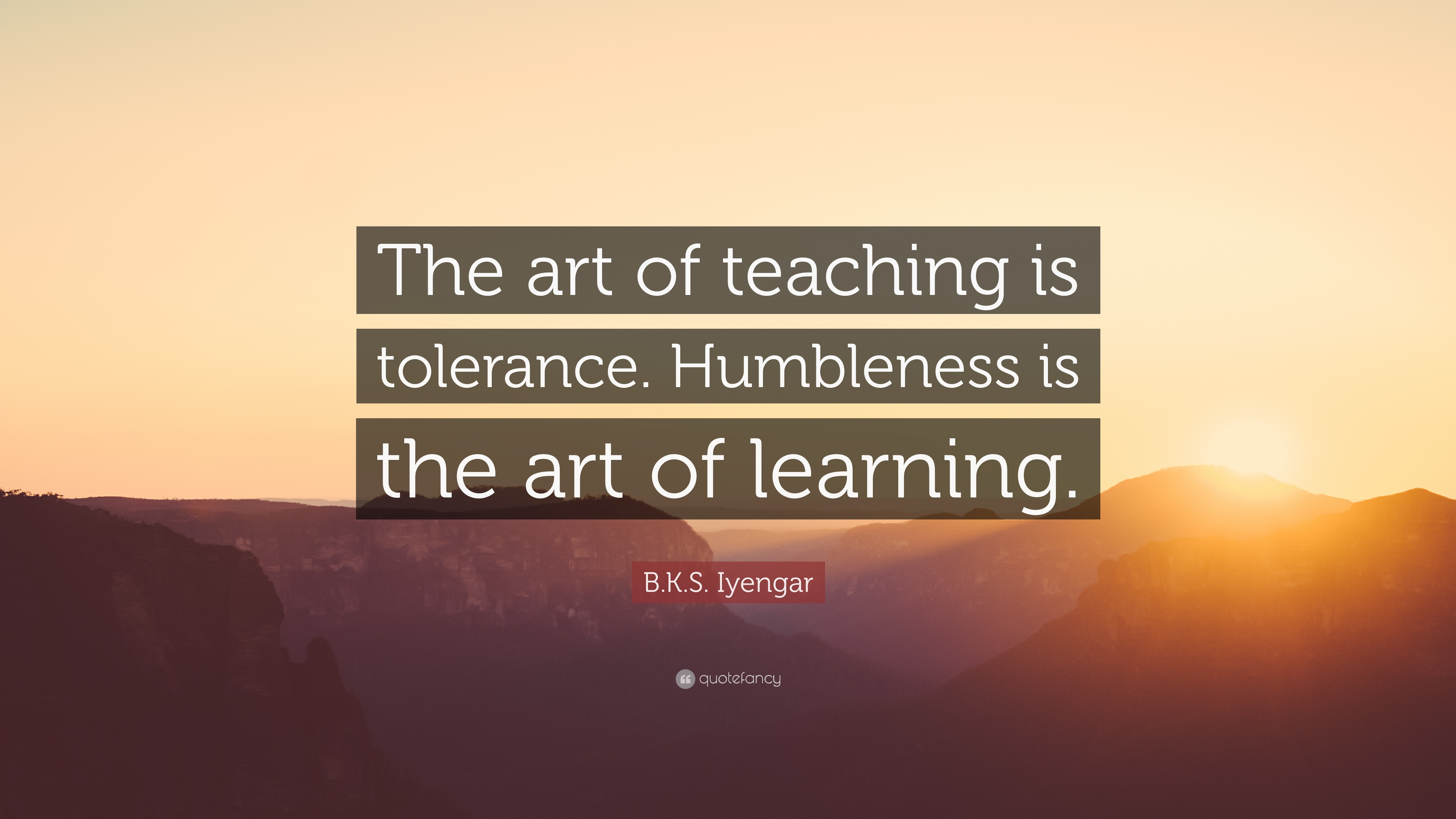 B K S Iyengar Quotes Light On Life
 B K S Iyengar Quote “The art of teaching is tolerance
