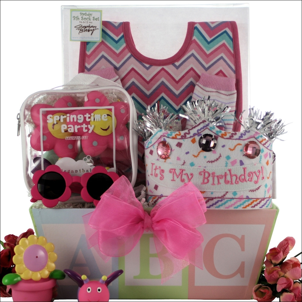 Baby 1St Birthday Gift Ideas
 Baby s First Birthday Baby Girl Birthday Pink Gift Basket