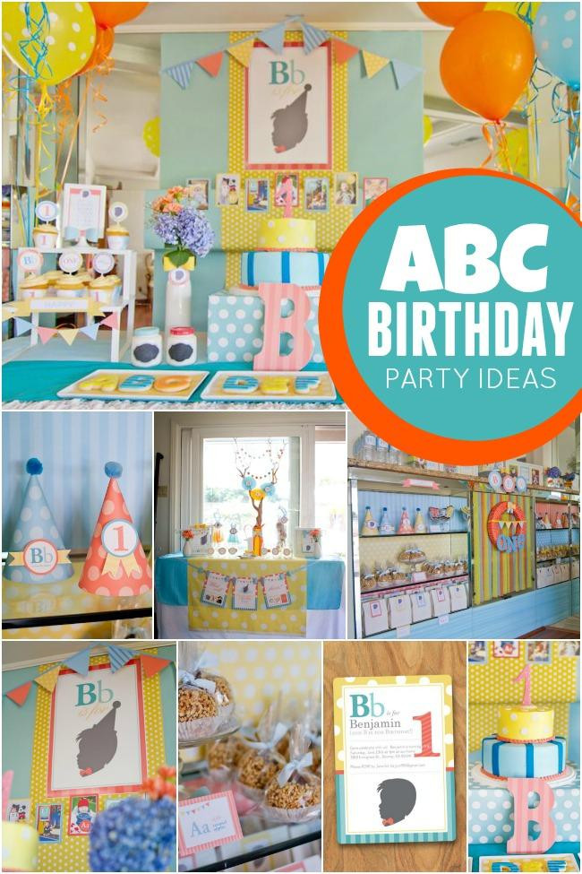 Baby Boys 1St Birthday Decorations
 ABC Themed 1st Birthday Party Spaceships and Laser Beams