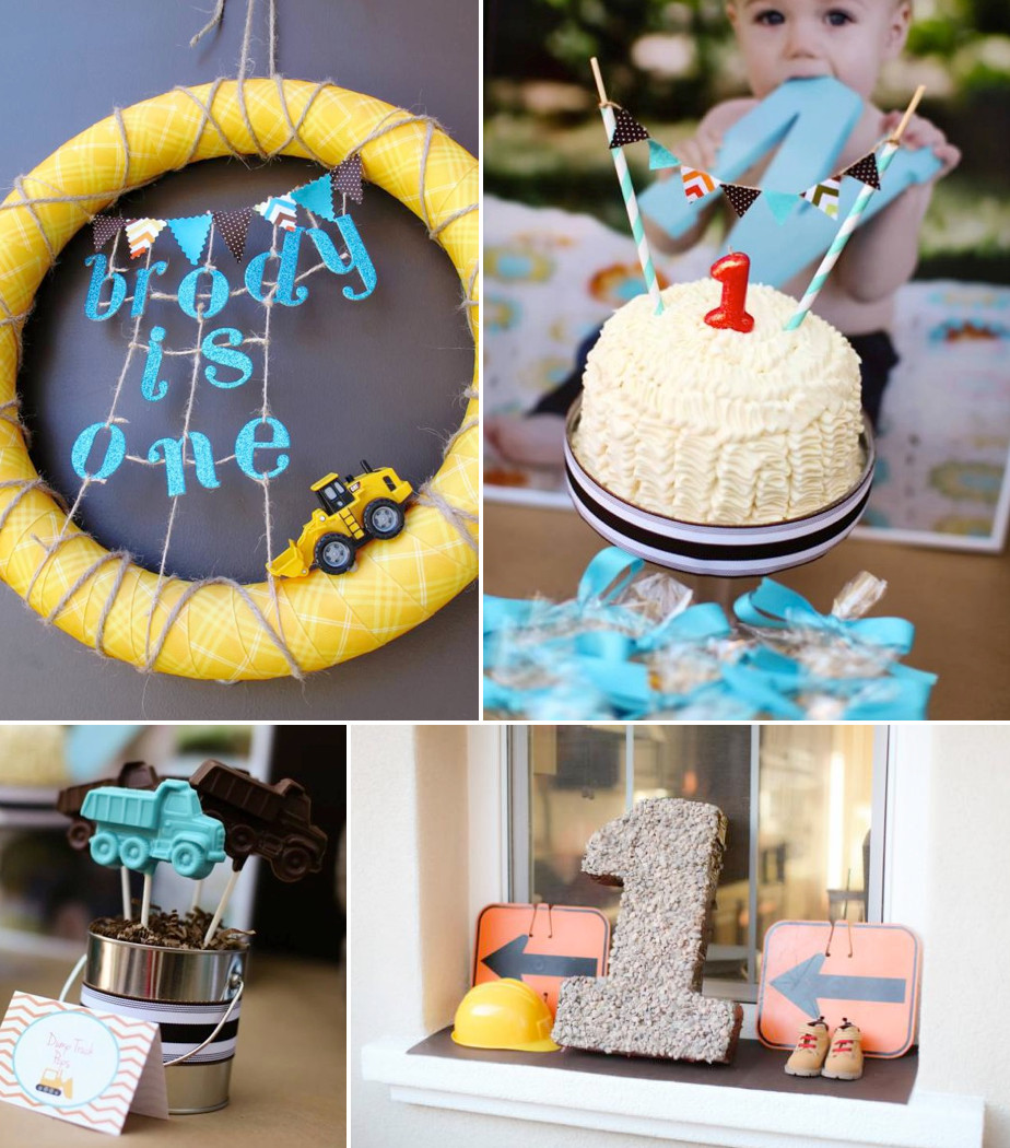 Baby Boys 1St Birthday Decorations
 Kara s Party Ideas Construction Truck Themed 1st Birthday